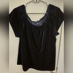 GAP Factory Navy Velvet Blouse